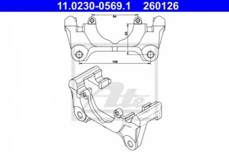 Фото кронштейн супорта ATE 11023005691 Кронштейн супорта ATE 11023005691