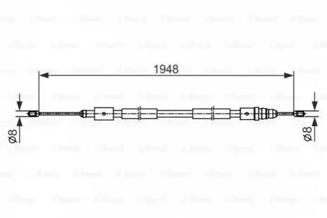 Трос, стояночная тормозная система BOSCH 1987482541