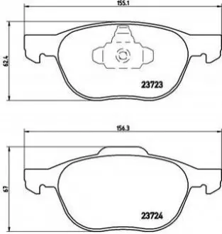 Тормозные колодки, тюнинг P 24 061X BREMBO P24061X