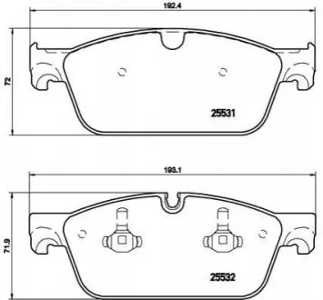 Тормозные колодки, тюнинг P 50 102X BREMBO P50102X