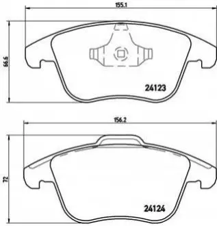 Тормозные колодки, тюнинг P 44 020X BREMBO P44020X