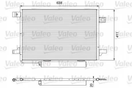 Интеркулер MERCEDES A (W169) 1.5-2.0D 09.04-06.12 Valeo 814249