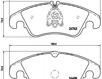 Гальмівні колодки дискові P85 098X BREMBO P85098X