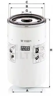 Фильтр масляный -FILTER W 1152/1 MANN W11521