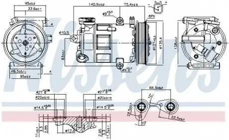 Компрессор, кондиционер NISSENS 89348