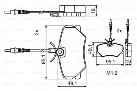 Тормозные колодки, дисковые. 0 986 494 849 BOSCH 0986494849 (фото 1)