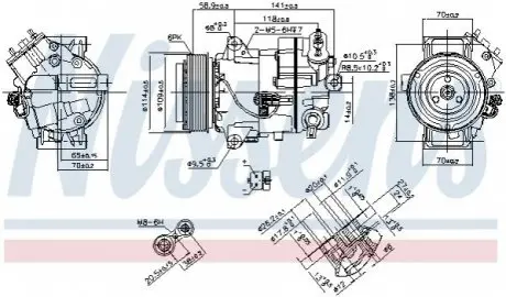 Компрессор кондиционера NIS NISSENS 890263