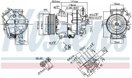 Компрессор кондиционера NIS NISSENS 890267
