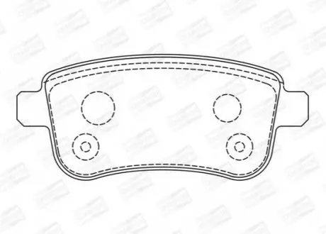 Колодка гальм. диск. RENAULT GRAND SCENIC III 1.4-2.0 09-, MEGANE III 08- задн. CHAMPION 573286CH