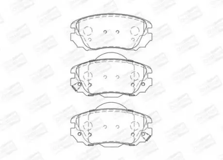 Колодка торм. диск. OPEL INSIGNIA 1.6-2.8 08-,SAAB 9-5 2.0TTID 10- передн. CHAMPION 573269CH