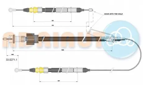 Тросик стояночного тормоза ADRIAUTO 33.0271.1