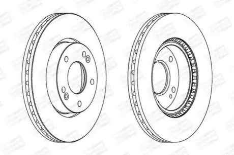Гальмівний диск передній Hyundai Sonata, Tucson, i30 / KIA Carens, Ceed, Magentis, Sportage CHAMPION 562625CH