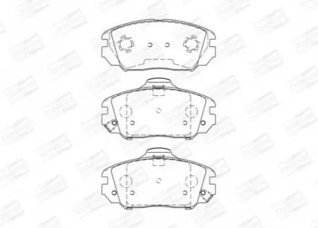Колодка торм. диск. HYUNDAI TUCSON (JM) (08/04-) передн. CHAMPION 572616CH