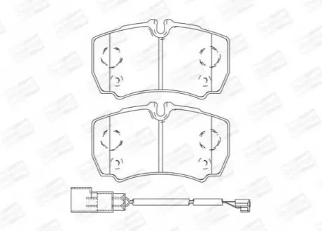 Колодка гальм. диск. FORD TRANSIT 2.2 2.4 07/06- задн. CHAMPION 573749CH