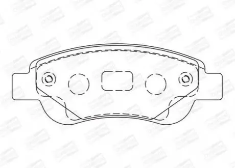 Колодка гальм. диск. CITROEN C1, PEUGEOT 107 передн. CHAMPION 573135CH