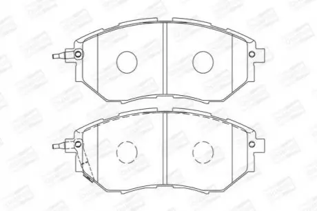 Колодка гальм. диск. SUBARU LEGACY IV передн. CHAMPION 572638CH (фото 1)