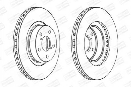 Диск гальмівний SUBARU LEGACY передн., вент. CHAMPION 561667CH