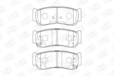 Колодка торм. диск. HYUNDAI SANTA FE, задн. CHAMPION 572608CH