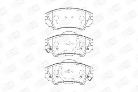 Колодка гальм. диск. OPEL INSIGNIA передн. CHAMPION 573270CH