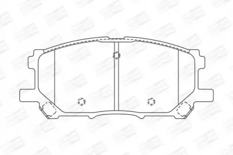 Колодка торм. диск. LEXUS RX, передн. CHAMPION 572562CH