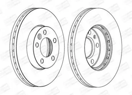 Диск тормозной VW T5 передн., вент. CHAMPION 562234CH1