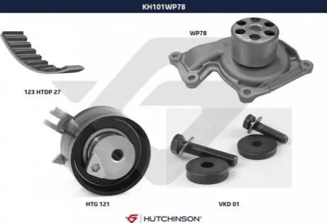 Комплект ГРМ HUTCHINSON KH 101WP78