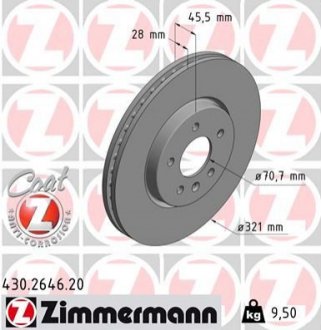 Гальмівні диски ZIMMERMANN 430264620