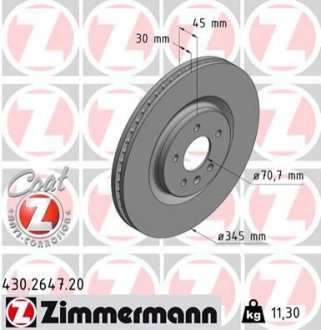 Тормозные диски ZIMMERMANN 430264720 (фото 1)