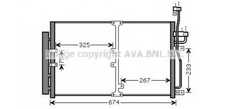 Радиатор кондиционера CHEVROLET: CAPTIVA 2.0 D 4WD 06- \ OPEL: ANTARA 2.0 CDTI 06- AVA QUALITY COOLING AVA COOLING OL5425D
