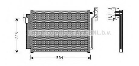 AVA BW5281D_радиатор кондиционера! с осушит. \ BMW X5 3.0/4.4 00> AVA QUALITY COOLING AVA COOLING BW5281D