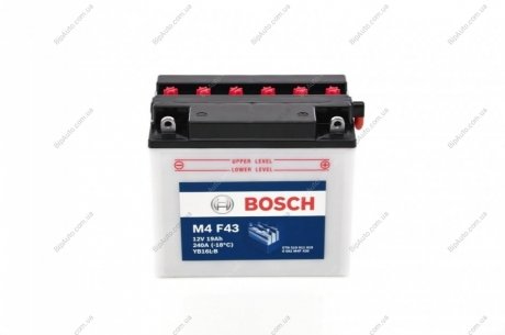 Стартерная аккумуляторная батарея, Стартерная аккумуляторная батарея BOSCH 0 092 M4F 430 (фото 1)