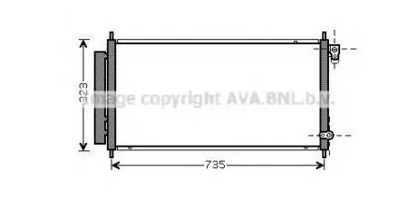 Радіатор кондиціонера HONDA JAZZ II (GD) 1.21.4 02-08 AVA QUALITY COOLING AVA COOLING HD5222D (фото 1)