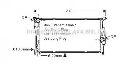 Радиатор BMW E81/E87/E90/F25 2.0-3.0/2.0D-3.0D 05- AVA QUALITY COOLING AVA COOLING BWA2293