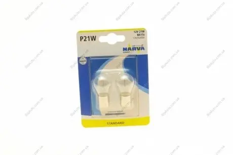 Лампа P21W 12V (к-кт 2 шт в блистере) Заменён на 017635 4002 NARVA 176354000