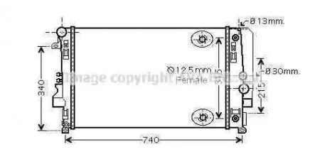 РАДИАТОР MB VIANO W639 2.0D-3.0D3.0-3.7 03- AVA QUALITY COOLING AVA COOLING MSA2460