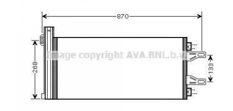 Конденсер CITROEN JUMPER/FIAT DUCATO 06- AVA QUALITY COOLING AVA COOLING CNA5248D