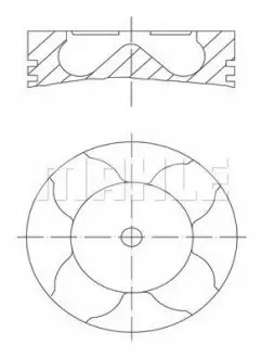Поршень Opel Astra/Combo Y17dt/Y17dtl (79.5mm/+0.5) MAHLE 012 11 03 MAHLE / KNECHT 01211 03