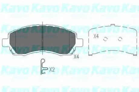 Комплект тормозных колодок, дисковый тормоз PARTS KAVO KBP-8015