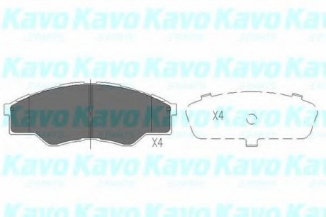 Комплект тормозных колодок, дисковый тормоз PARTS KAVO KBP-9102 (фото 1)