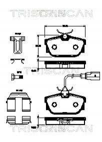 Комплект тормозных колодок, дисковый тормоз TRISCAN 8110 29062