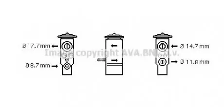 Розширювальний клапан, кондиціонер AVA QUALITY COOLING AVA COOLING MS1111