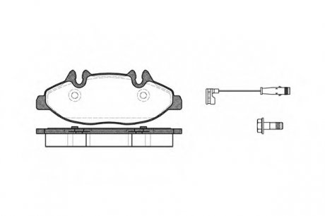 Комплект тормозных колодок, дисковый тормоз WOKING P10093.02 (фото 1)