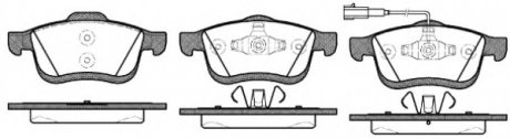 Комплект тормозных колодок, дисковый тормоз WOKING P10833.01 (фото 1)