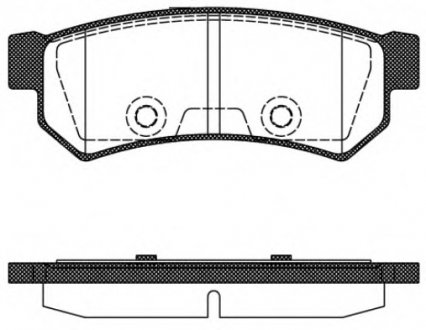 Комплект тормозных колодок, дисковый тормоз WOKING P11483.10 (фото 1)