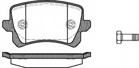 Комплект тормозных колодок, дисковый тормоз WOKING P12423.00 (фото 1)