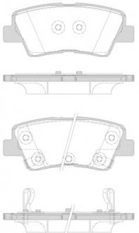 Комплект тормозных колодок, дисковый тормоз WOKING P12623.42 (фото 1)