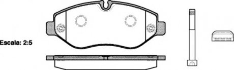 Комплект тормозных колодок, дисковый тормоз WOKING P13453.10 (фото 1)
