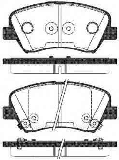 Комплект тормозных колодок, дисковый тормоз WOKING P15123.32
