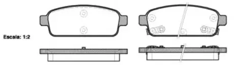 Гальмівні колодки зад. AVEOC/AMPERA/ASTRA 1.3D-2.0D 09- WOKING P15323.02