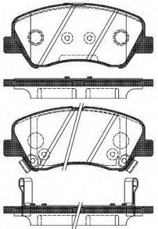 Комплект тормозных колодок, дисковый тормоз WOKING P15883.02